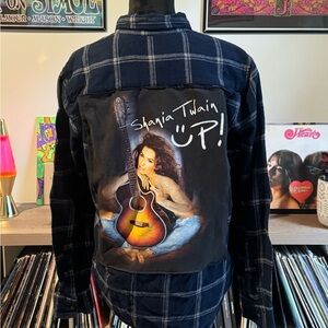 Shania Twain Upcycled Button Down Flannel